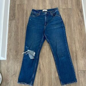 The Ankle Straight Ultra High Rise Jean